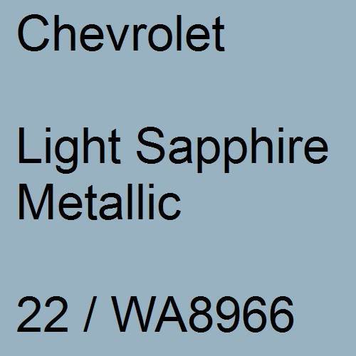 Chevrolet, Light Sapphire Metallic, 22 / WA8966.